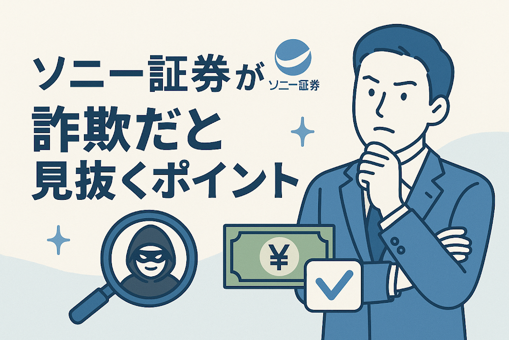 ソニー証券が詐欺だと見抜くポイント