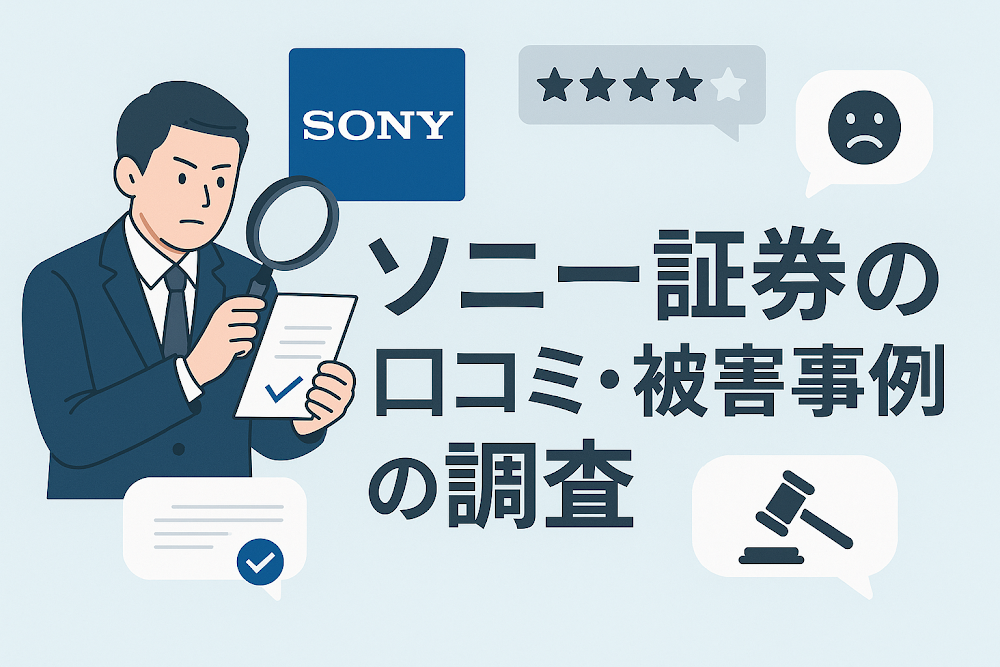 ソニー証券の口コミ・被害事例の調査