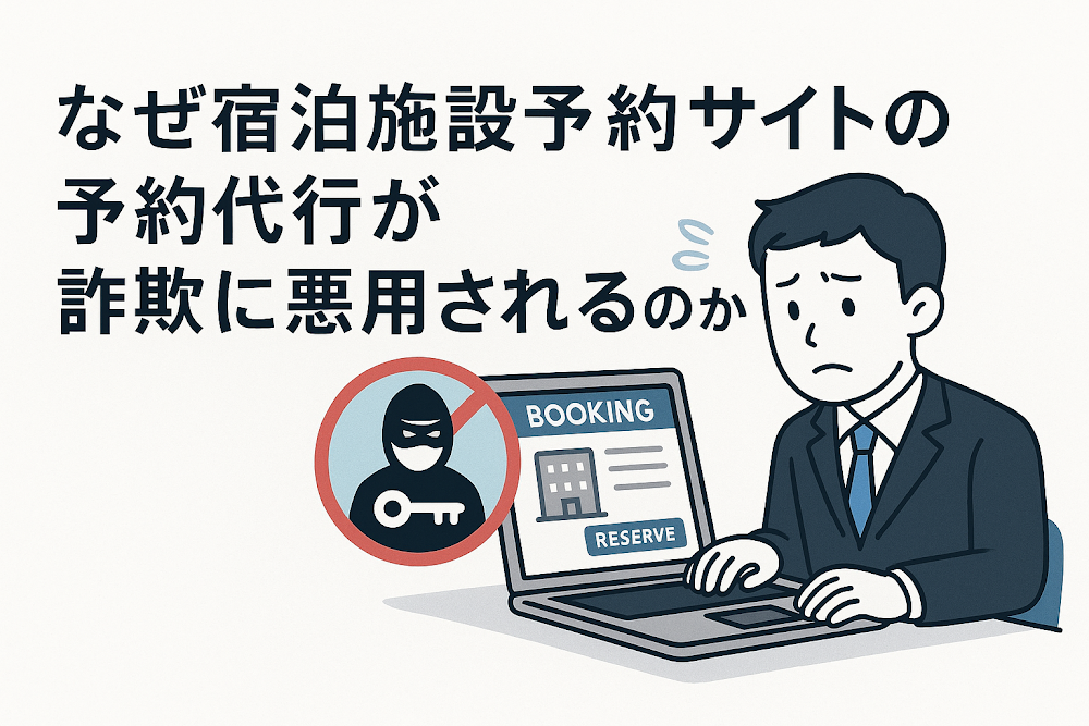 なぜ宿泊施設予約サイトの予約代行が詐欺に悪用されるのか