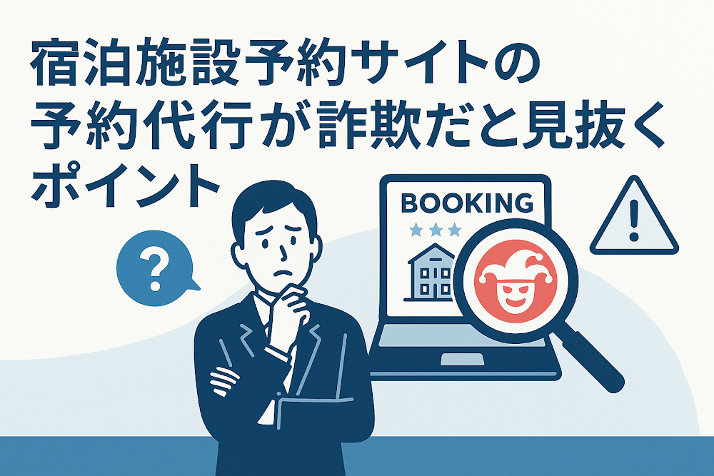 宿泊施設予約サイトの予約代行が詐欺だと見抜くポイント