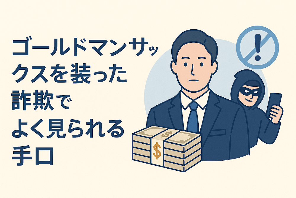 ゴールドマンサックスを装った詐欺でよく見られる手口