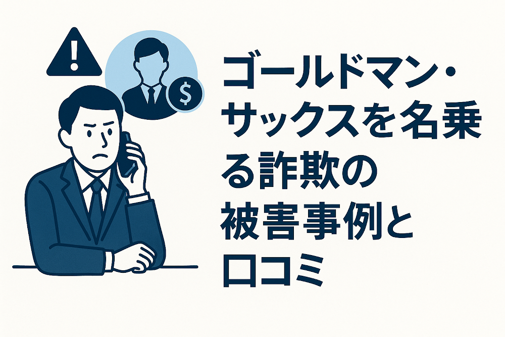 ゴールドマンサックスを名乗る詐欺の被害事例と口コミ