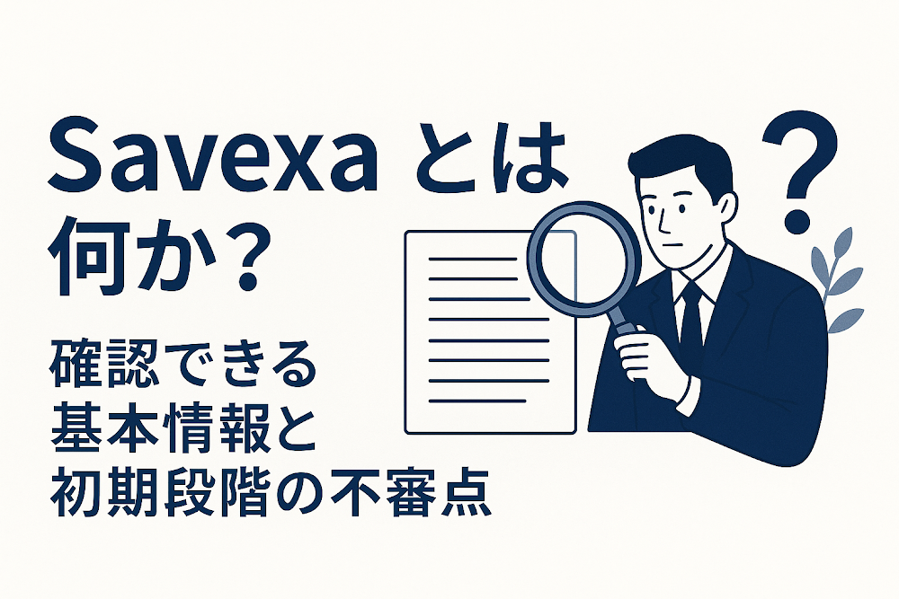 Savexaとは何か？確認できる基本情報と初期段階の不審点