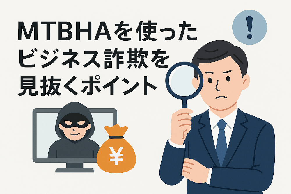 MTBHAを使ったビジネス詐欺を見抜くポイント