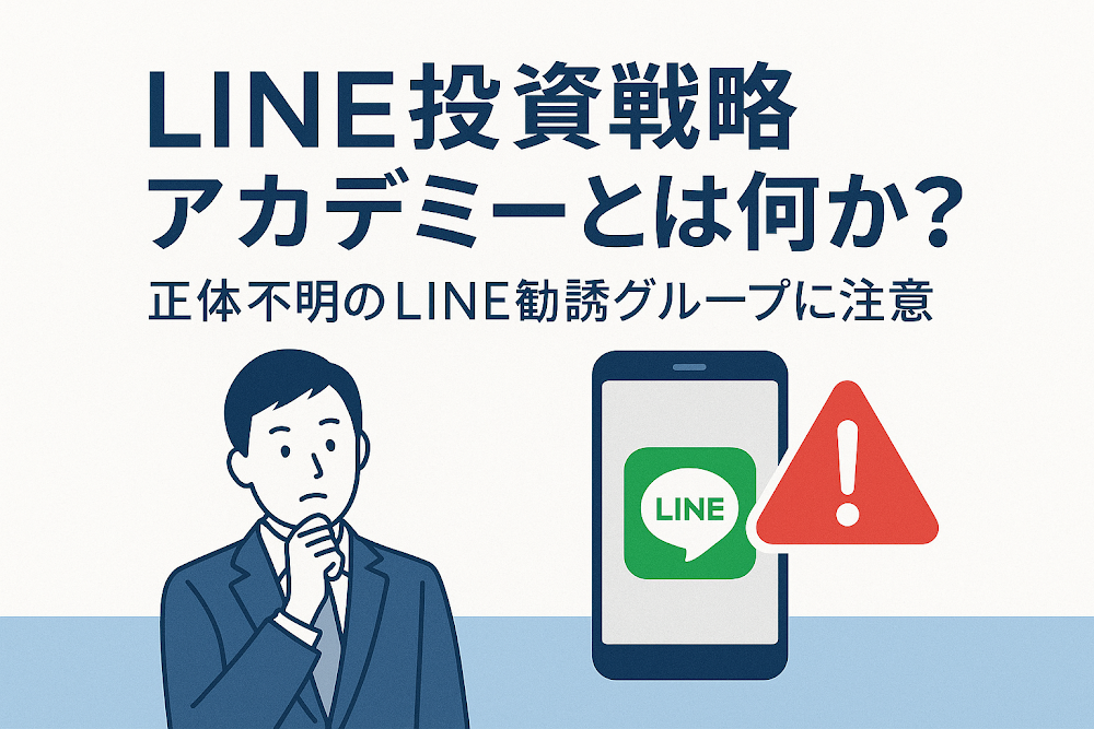 LINE投資戦略アカデミーとは何か？正体不明のLINE勧誘グループに注意