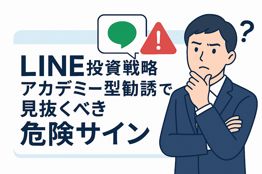 LINE投資戦略アカデミー型勧誘で見抜くべき危険サイン