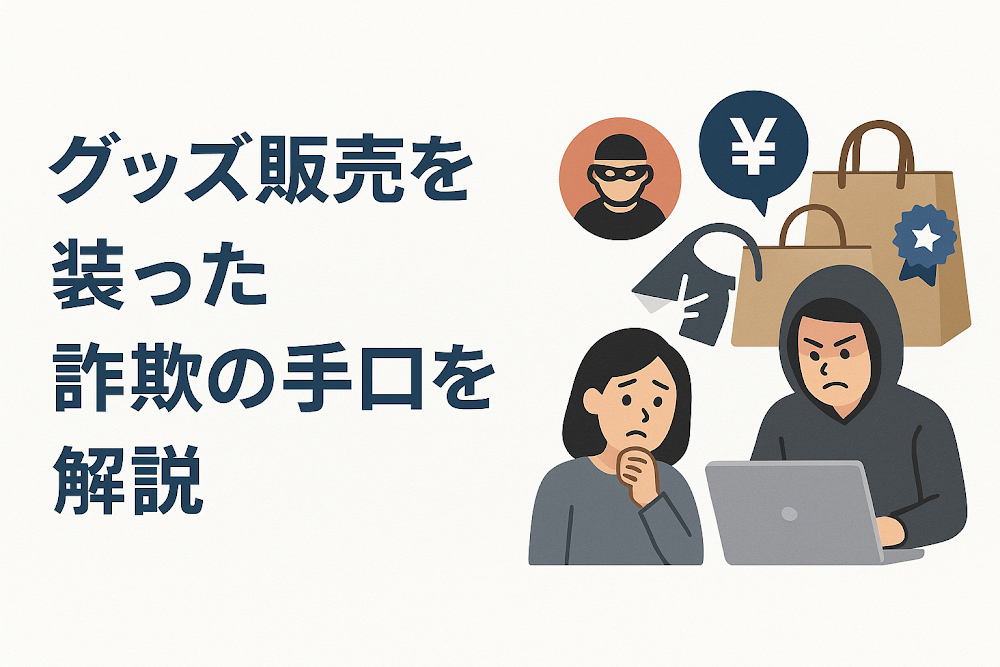 グッズ販売を装った詐欺の手口を解説