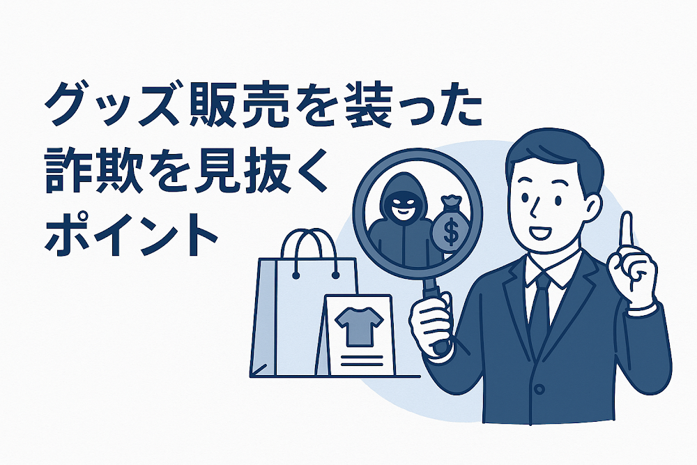 グッズ販売を装った詐欺を見抜くポイント