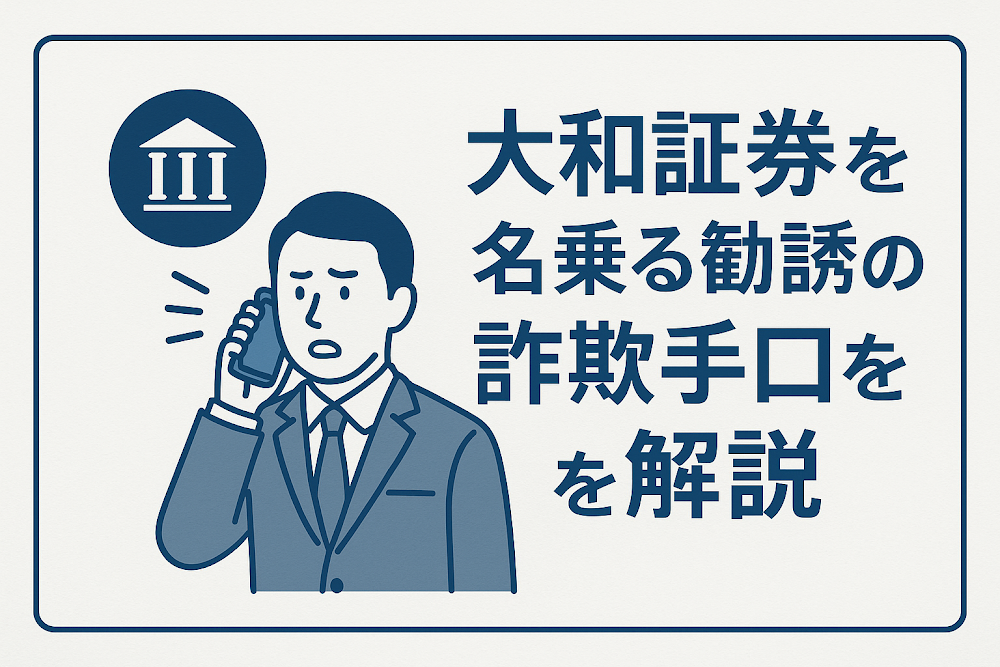 大和証券を名乗る勧誘の詐欺手口を解説