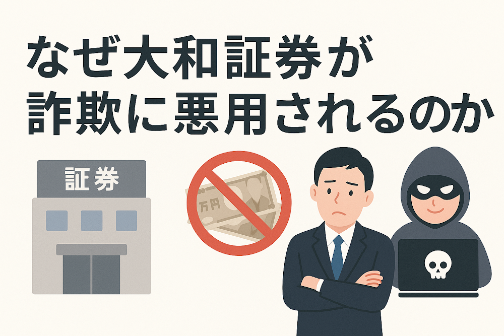 なぜ大和証券が詐欺に悪用されるのか