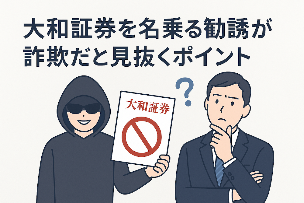 大和証券を名乗る勧誘が詐欺だと見抜くポイント