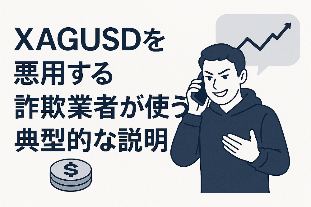 XAGUSDを悪用する詐欺業者が使う典型的な説明