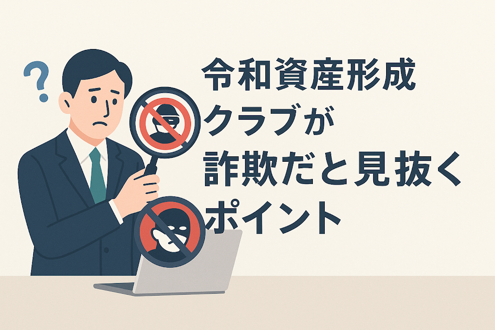 令和資産形成クラブが詐欺だと見抜くポイント