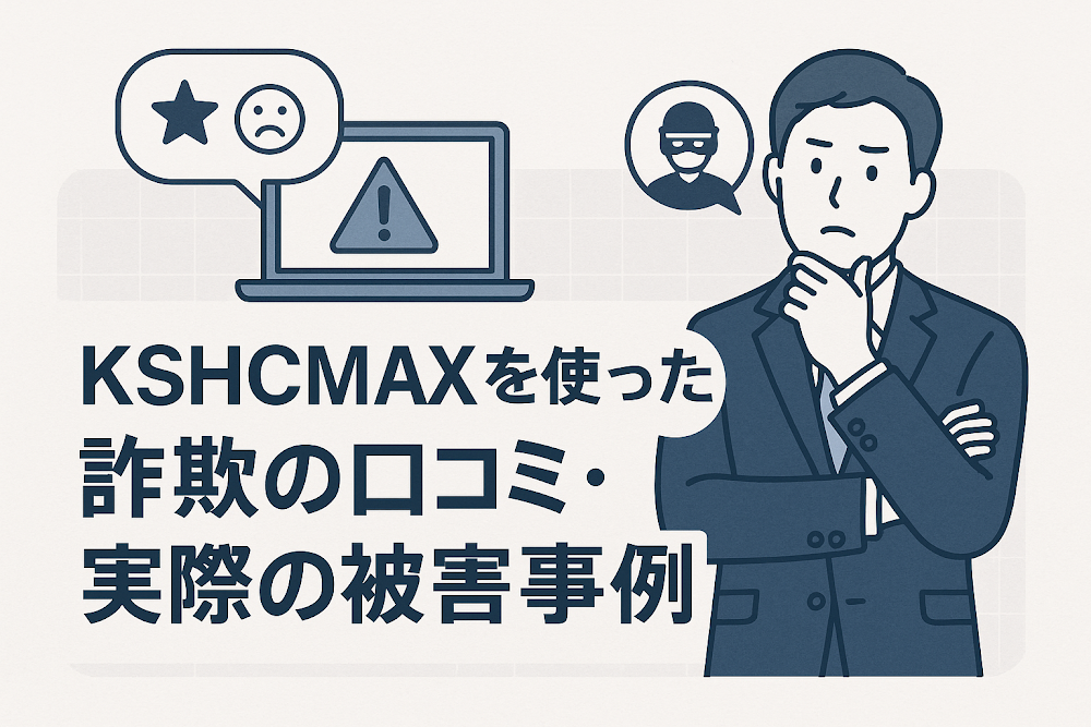 KSHCMAXを使った詐欺の口コミ・実際の被害事例