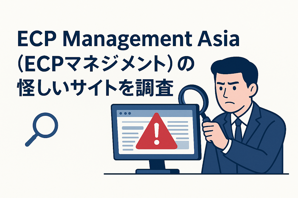 ECP Management Asia（ECPマネジメント）の怪しいサイトを調査
