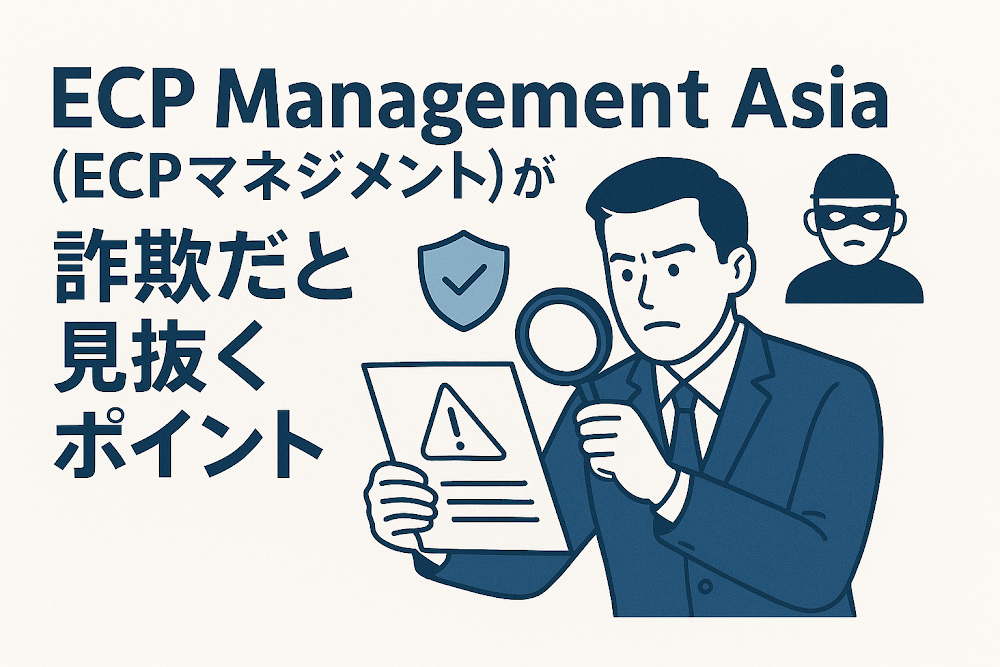 ECP Management Asia（ECPマネジメント）が詐欺だと見抜くポイント