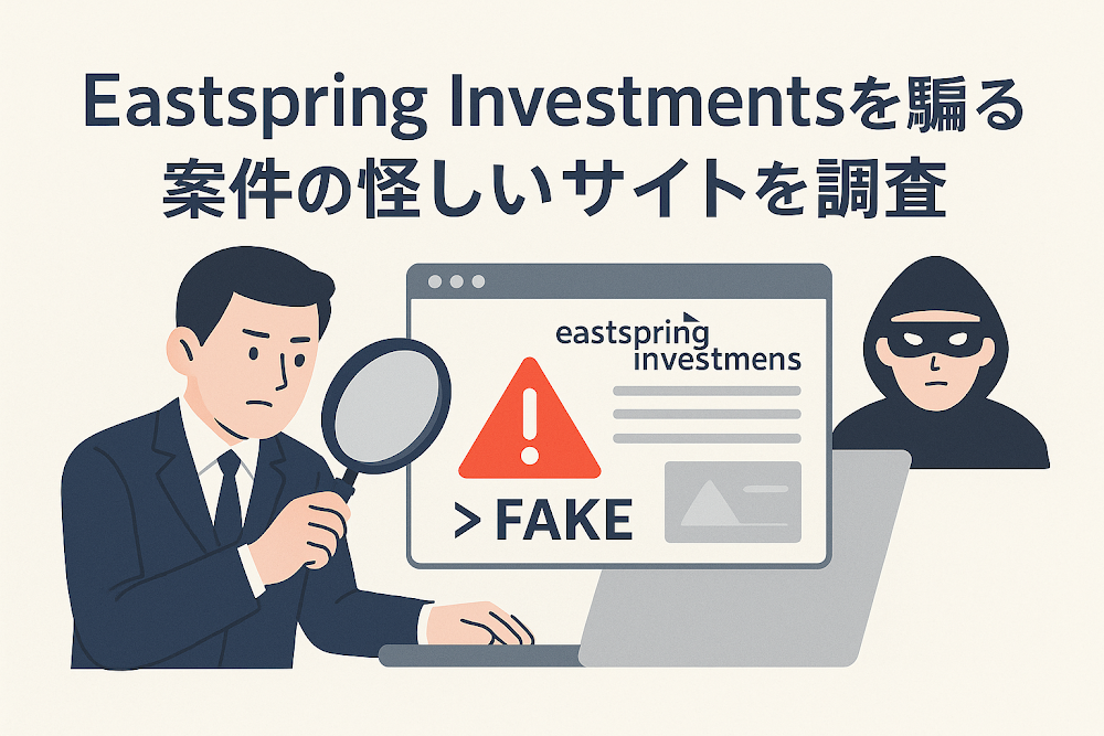 Eastspring Investmentsを騙る案件の怪しいサイトを調査