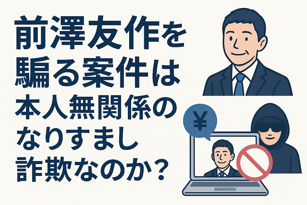 前澤友作を騙る案件は本人無関係のなりすまし詐欺なのか？