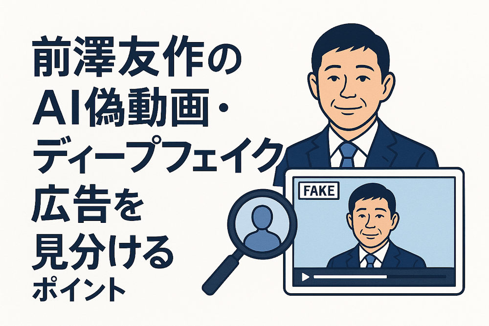 前澤友作のAI偽動画・ディープフェイク広告を見分けるポイント