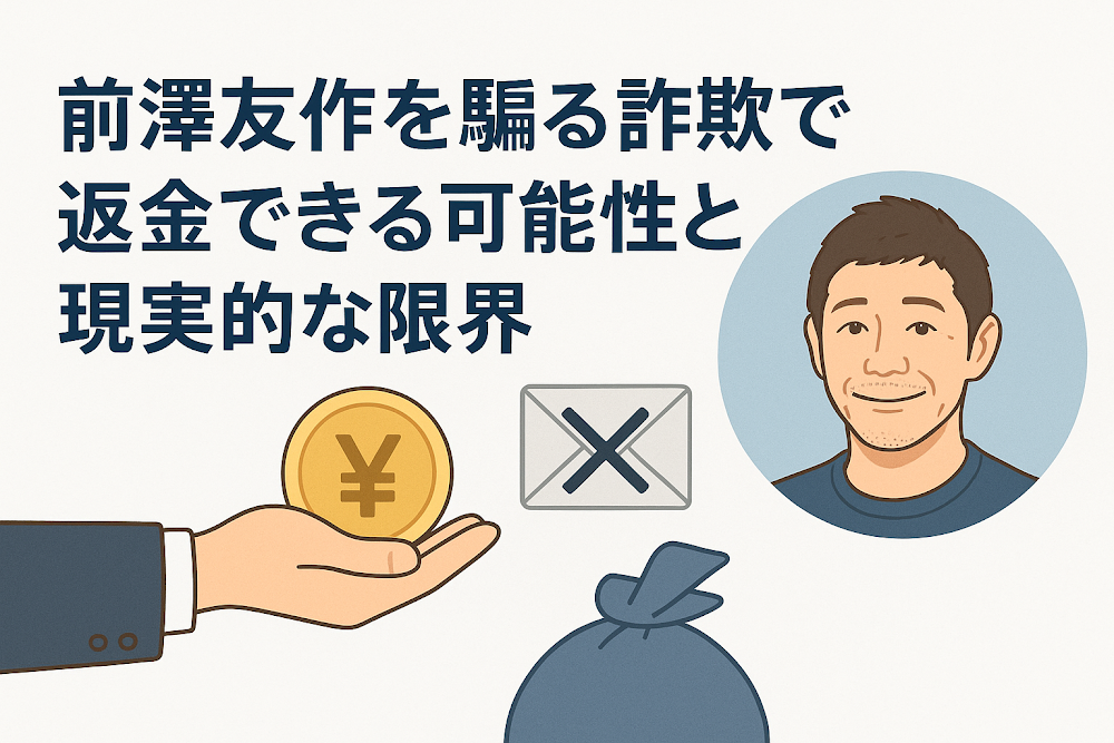 前澤友作を騙る詐欺で返金できる可能性と現実的な限界