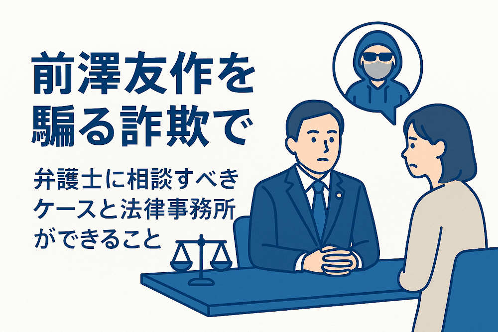 前澤友作を騙る詐欺で弁護士に相談すべきケースと法律事務所ができること