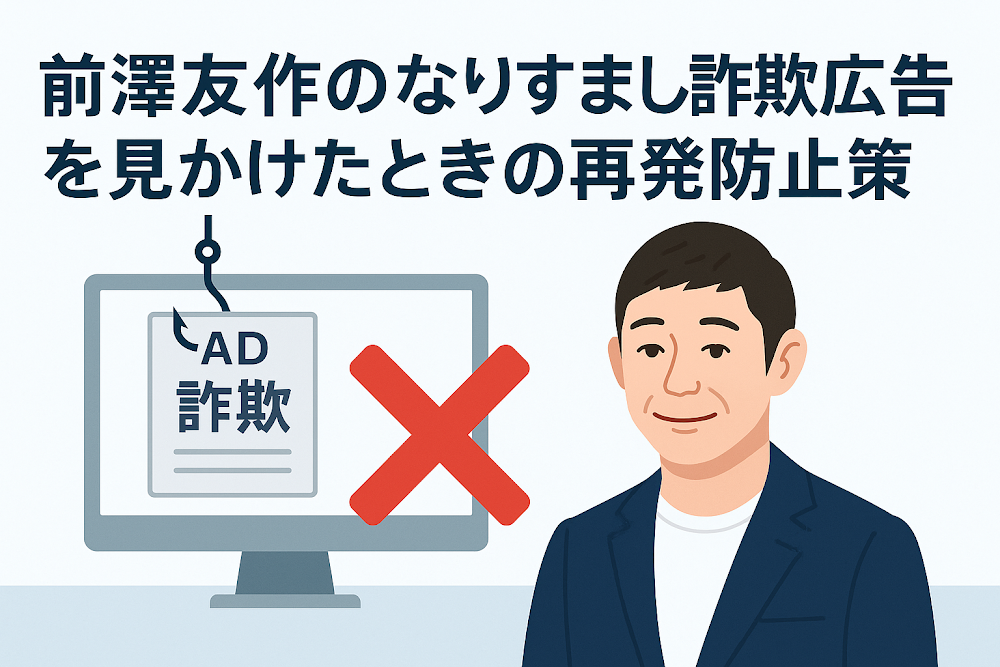 前澤友作のなりすまし詐欺広告を見かけたときの再発防止策