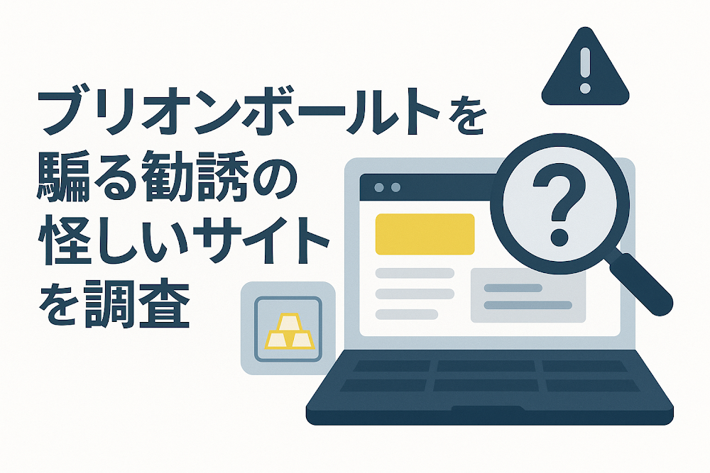 ブリオンボールト（Bullion Vault）を騙る勧誘の怪しいサイトを調査