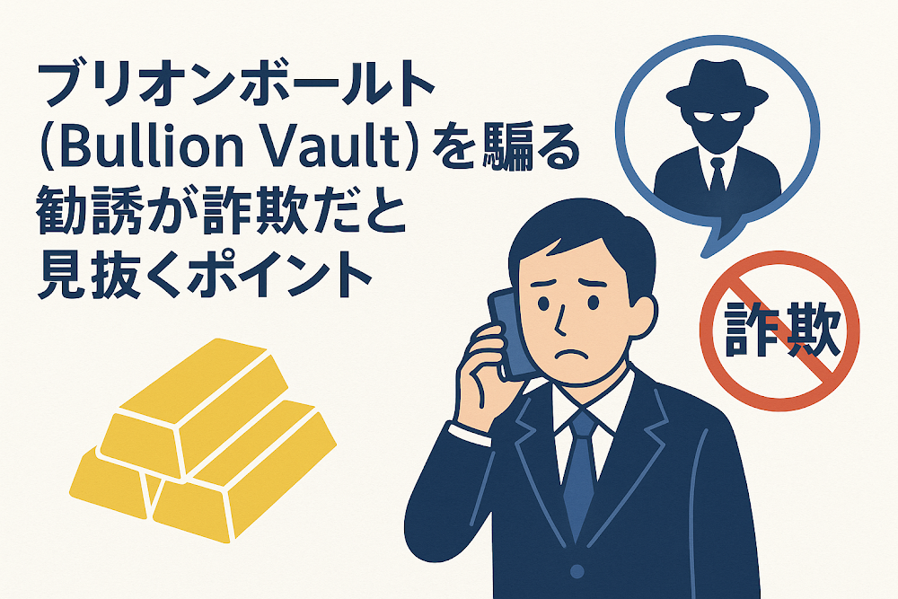 ブリオンボールト（Bullion Vault）を騙る勧誘が詐欺だと見抜くポイント