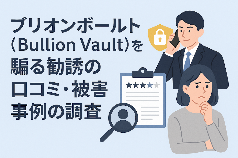 ブリオンボールト（Bullion Vault）を騙る勧誘の口コミ・被害事例の調査