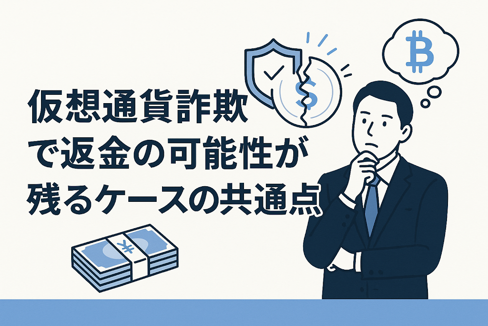 仮想通貨詐欺で返金の可能性が残るケースの共通点