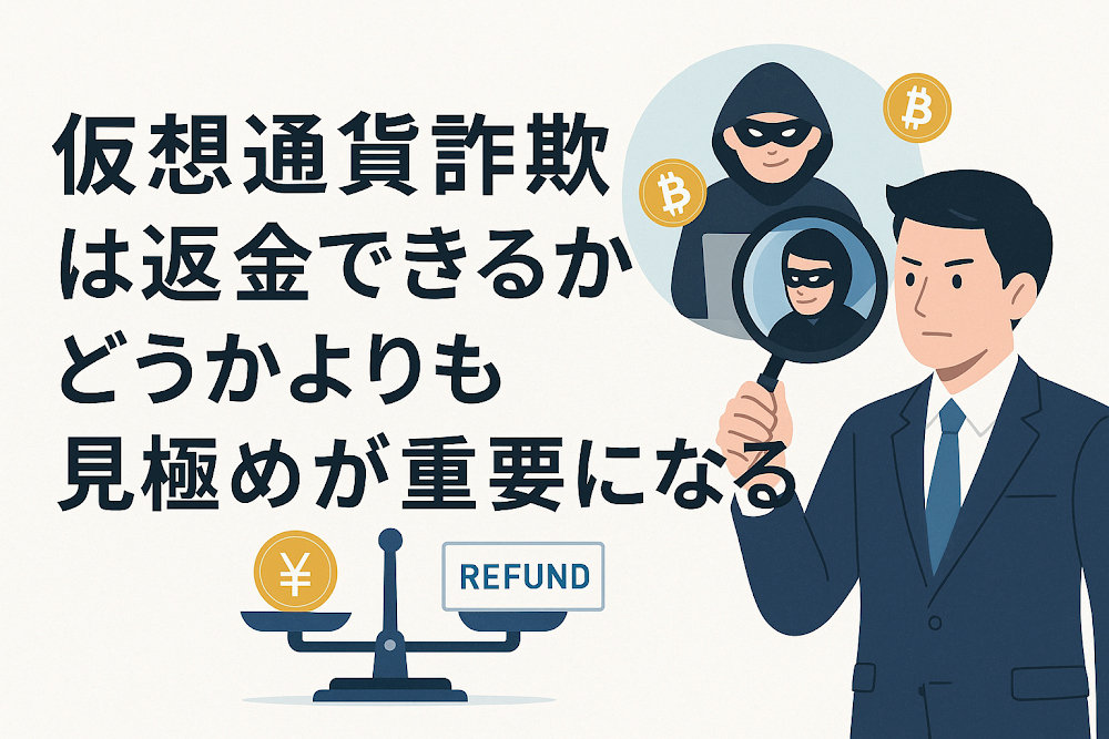 仮想通貨詐欺は返金できるかどうかよりも見極めが重要になる