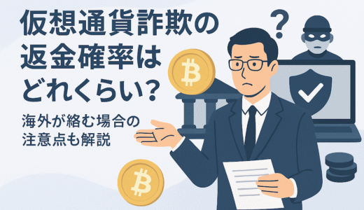 仮想通貨詐欺の返金確率はどれくらい？海外が絡む場合の注意点も解説