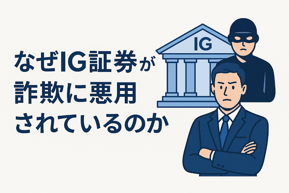 なぜIG証券が詐欺に悪用されているのか