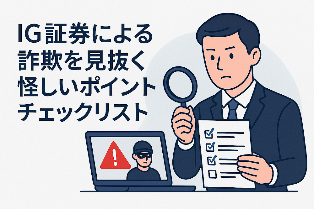 IG証券による詐欺を見抜く怪しいポイントチェックリスト