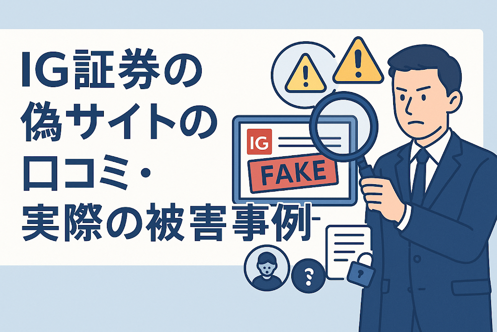 IG証券の偽サイトの口コミ・実際の被害事例