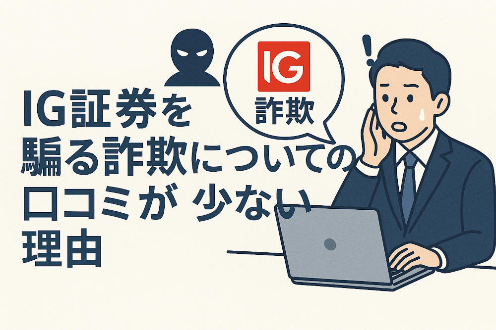 IG証券を騙る詐欺についての口コミが少ない理由