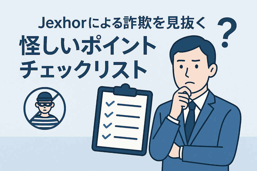Jexhorによる詐欺を見抜く怪しいポイントチェックリスト