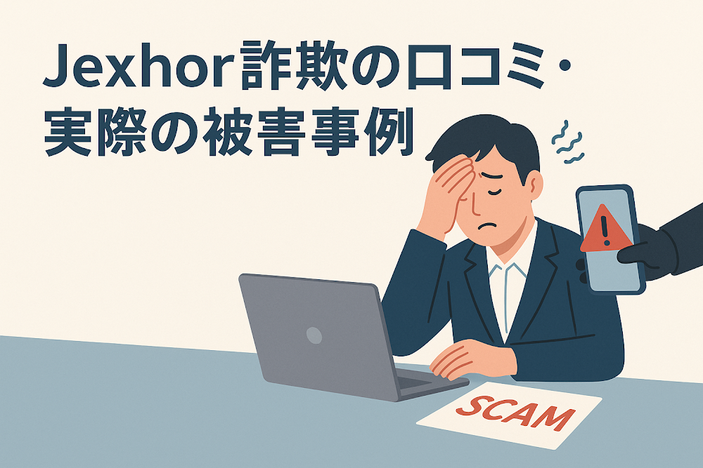 Jexhor詐欺の口コミ・実際の被害事例
