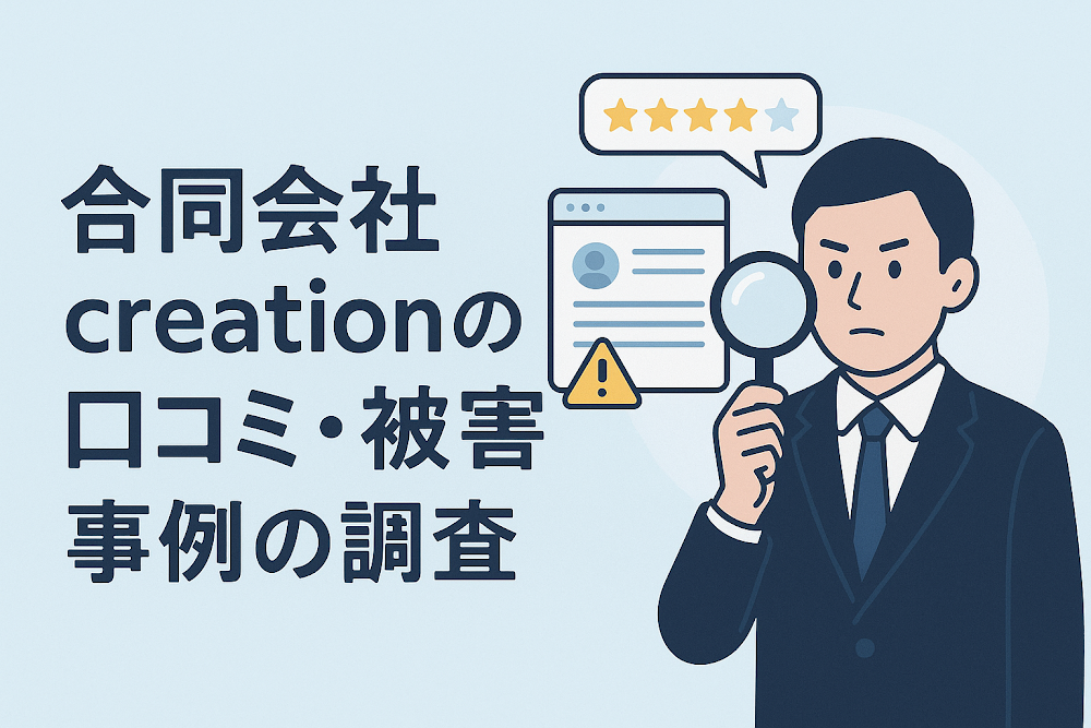 合同会社creationの口コミ・被害事例の調査