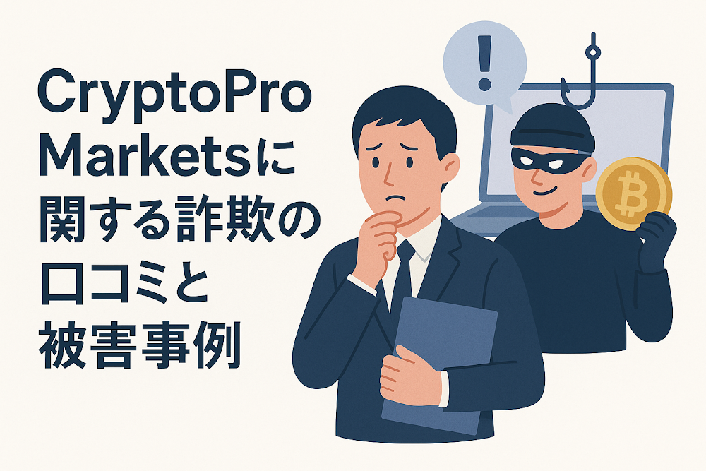 CryptoPro Marketsに関する詐欺の口コミと被害事例