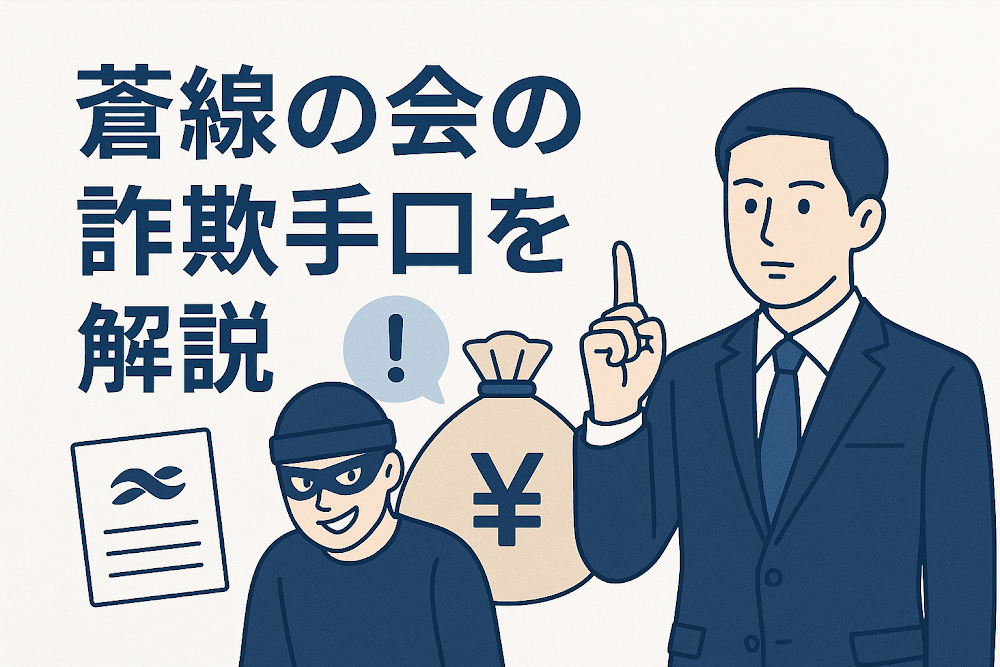 蒼線の会の詐欺手口を解説