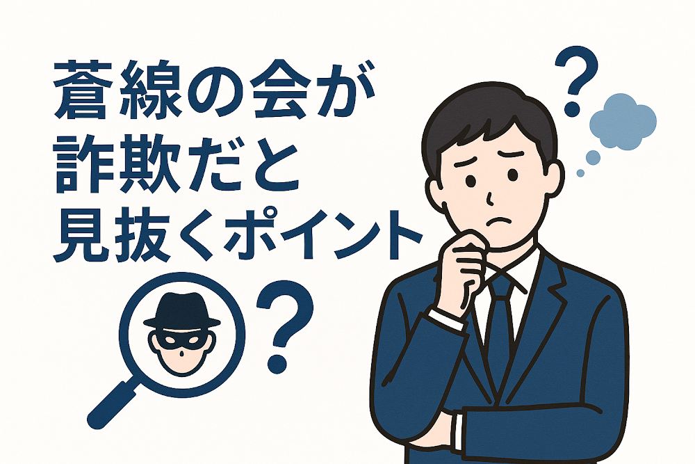 蒼線の会が詐欺だと見抜くポイント