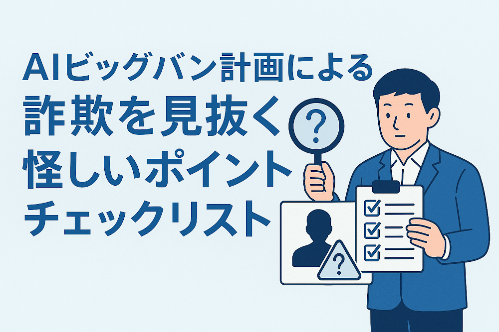 AIビッグバン計画による詐欺を見抜く怪しいポイントチェックリスト