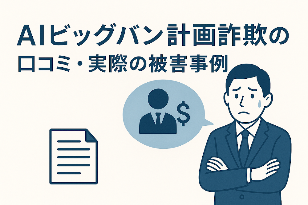 AIビッグバン計画詐欺の口コミ・実際の被害事例