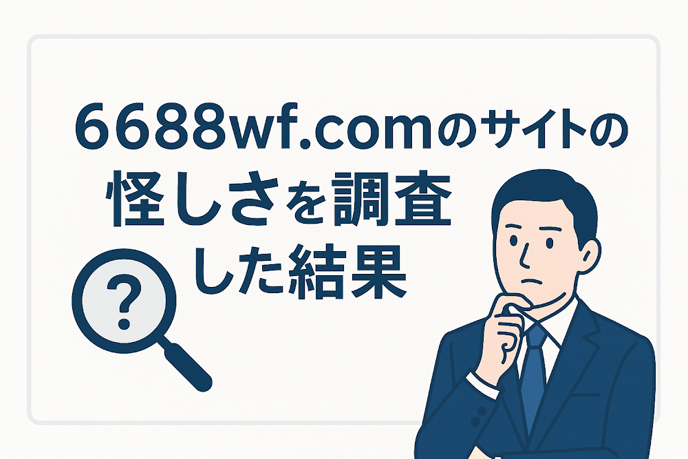 6688wf.comのサイトの怪しさを調査した結果
