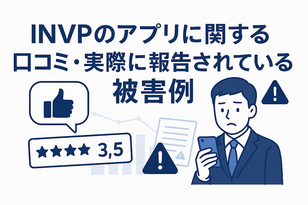 INVPのアプリに関する口コミ・実際に報告されている被害例