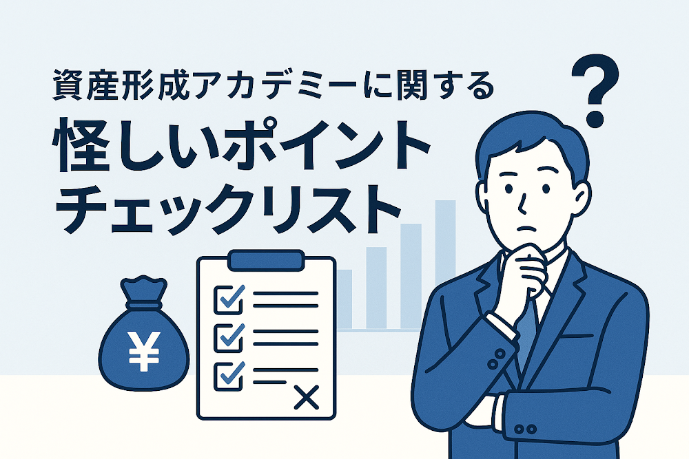 資産形成アカデミーに関する怪しいポイントチェックリスト