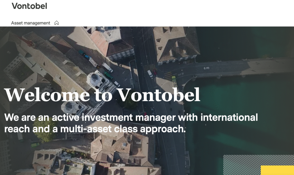 Vontobelの偽サイトトップ画面