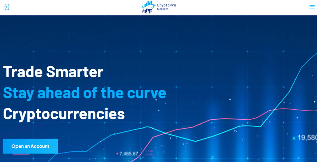 CryptoPro Marketsのトップページ