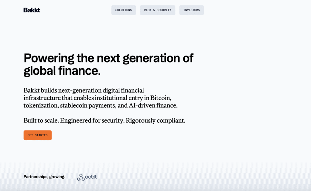 本物の取引所「Bakkt」